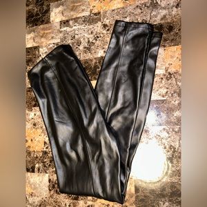 Nicole Miller Black Faux Leather Leggings